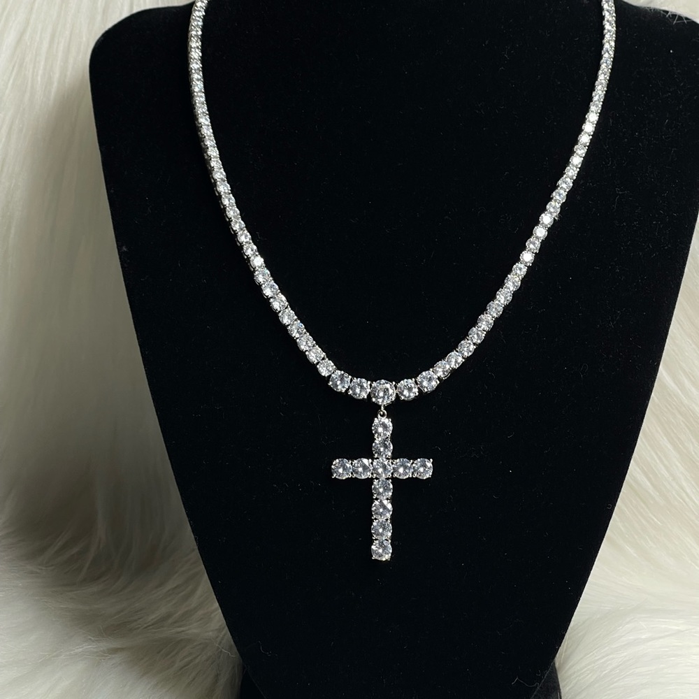 Stainless Steal with Cubic Zirconia